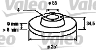 VALEO 186452 Bromsskiva
