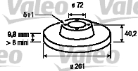 VALEO 186458 Bromsskiva