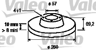 VALEO 186490 Bromsskiva