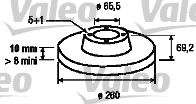 VALEO 186497 Bromsskiva