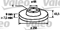 VALEO 186498 Bromsskiva