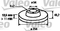 VALEO 186510 Bromsskiva