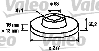 VALEO 186520 Bromsskiva