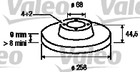 VALEO 186564 Bromsskiva