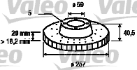 VALEO 186644 Bromsskiva