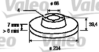 VALEO 186654 Bromsskiva