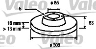 VALEO 186692 Bromsskiva