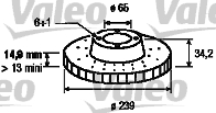 VALEO 186788 Bromsskiva