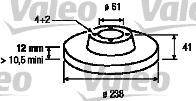 VALEO 186803 Bromsskiva