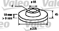 VALEO 186845 Bromsskiva