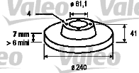 VALEO 186846 Bromsskiva
