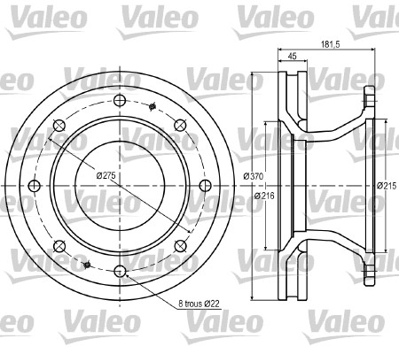 VALEO 187007 Bromsskiva