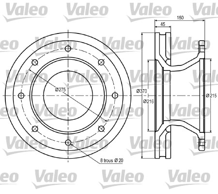 VALEO 187008 Discofreno