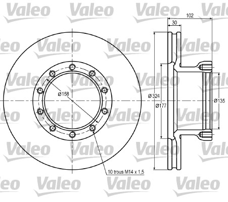 VALEO 187014 Discofreno