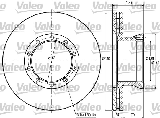 VALEO 187065 Discofreno