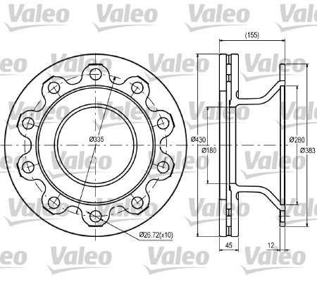 VALEO 187074 Discofreno-Discofreno-Ricambi Euro