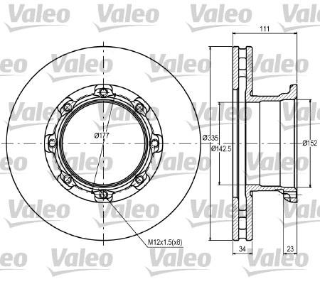 VALEO 187083 Discofreno