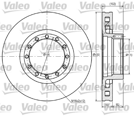 VALEO 187089 Bromsskiva