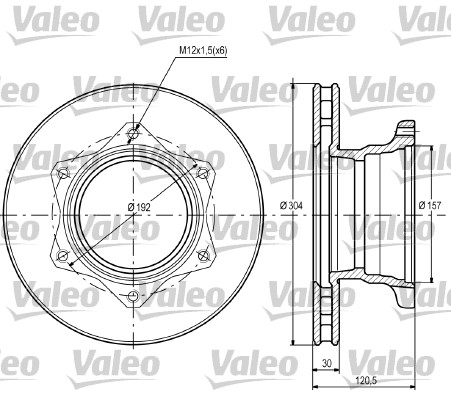 VALEO 187106 Bromsskiva