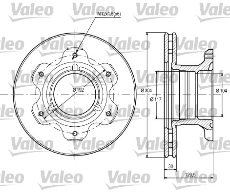 VALEO 187107 Bromsskiva