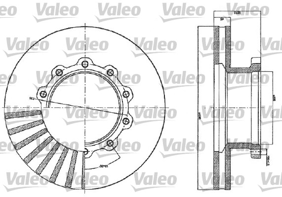 VALEO 187116 Bromsskiva