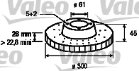 VALEO 197081 Bromsskiva
