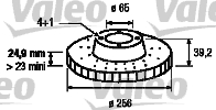 VALEO 197086 Bromsskiva
