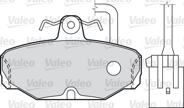 VALEO 598312 Kit pastiglie freno, Freno a disco