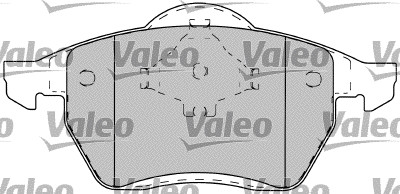 VALEO 598049 Kit pastiglie freno, Freno a disco