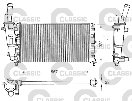 Radiator, engine cooling