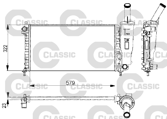 Radiator, engine cooling