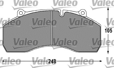 VALEO 541695 Kit pastiglie freno, Freno a disco