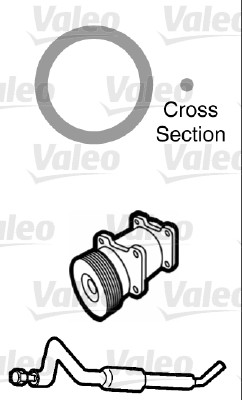 VALEO 509751 Guarnizione, Condotto d. refrigerante-Guarnizione, Condotto d. refrigerante-Ricambi Euro