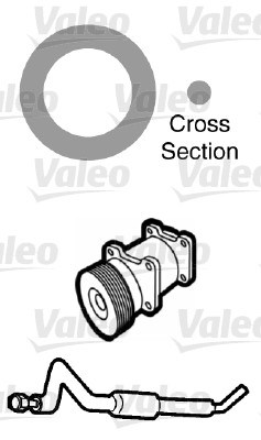 VALEO 509756 Guarnizione, Condotto d. refrigerante-Guarnizione, Condotto d. refrigerante-Ricambi Euro