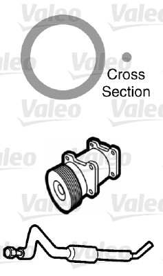 VALEO 509758 Guarnizione, Condotto d. refrigerante