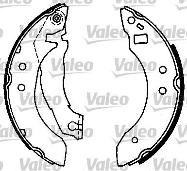 VALEO 553641 Bromsbackar, sats