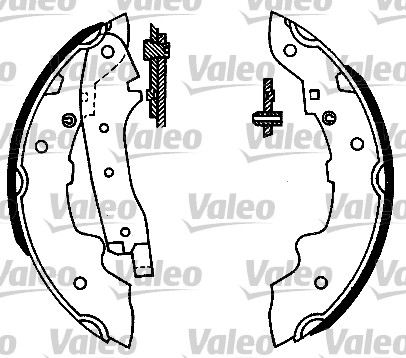 VALEO 562027 Bromsbackar, sats