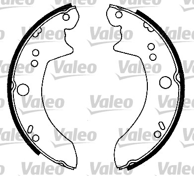 VALEO 553801 Bromsbackar, sats