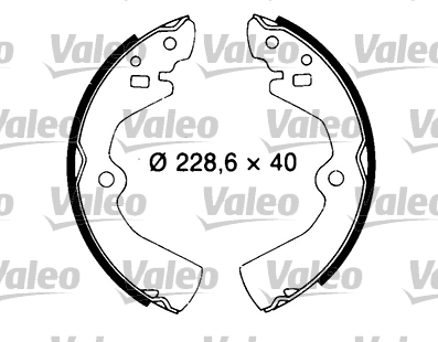 VALEO 553689 Bromsbackar, sats