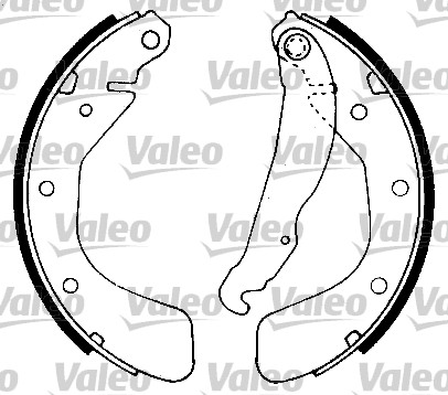 VALEO 553833 Bromsbackar, sats