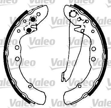 VALEO 553727 Bromsbackar, sats