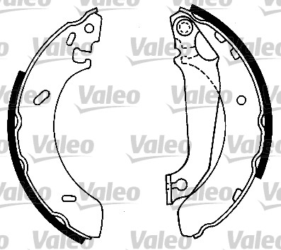 VALEO 553877 Bromsbackar, sats