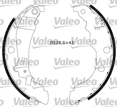 VALEO 554640 Kit ganasce freno-Kit ganasce freno-Ricambi Euro