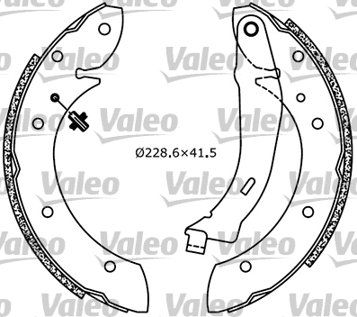 VALEO 553855 Bromsbackar, sats