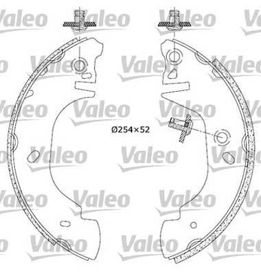 VALEO 553845 Bromsbackar, sats