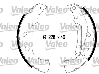 VALEO 553894 Bromsbackar, sats
