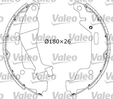 VALEO 553870 Bromsbackar, sats
