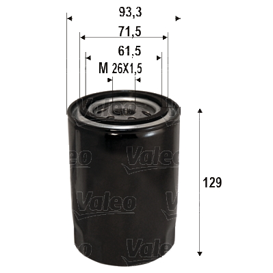 VALEO 586095 Olejový filtr