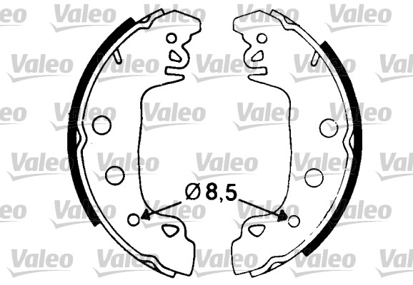 VALEO 562043 Bromsbackar, sats