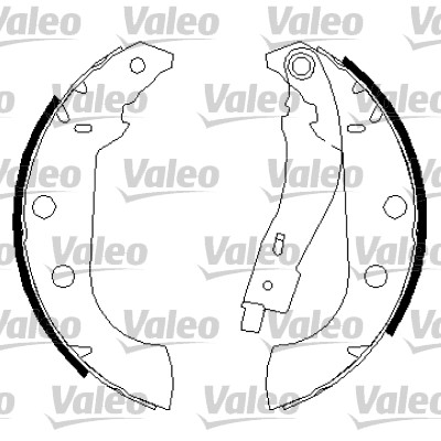 VALEO 562758 Bromsbackar, sats